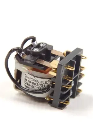 GUARDIAN - 1240-2C-120A - 120VAC DPDT-10Amp open-frame Relay Certified