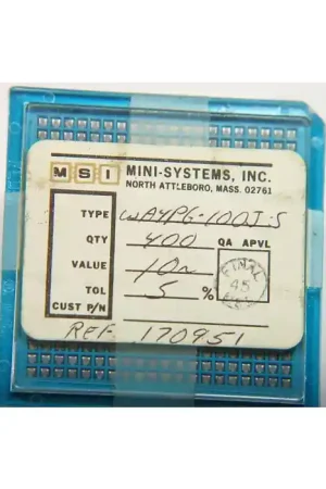 Mini Systems - WA4PG-100J-S - Resistor, SMD. 10 Ohm. Package of 1.75K. Must Have