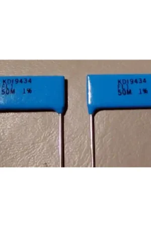 Crafted KDI - FL-1 50M-1 - High Voltage Resistor, 50 Meg Ohm, 1%, 10KVDC 1Watt.