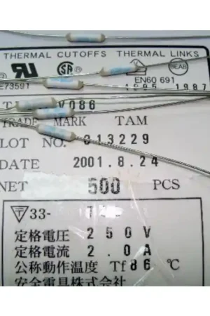 ANZEN DENGU CO. LTD - V086 - Fuse, Thermal. 2Amp. Package of 10. Get Yours