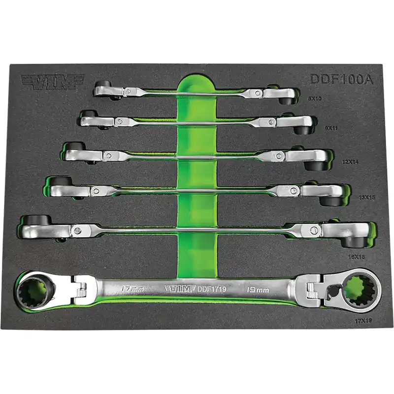 Buy Direct VIM Tools 6 Piece Double Deep Spline Flex Head Ratcheting Wr - VIM Tools