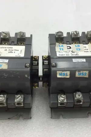 Dover Elevator 147283 2 Pack Magnetic Contactor Size 2 45 Amp 3 Phase with 120-240 VAC Coil Don’t Miss Out