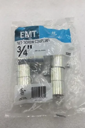 Certified Halex 26282 3/4" EMT Set Screw Coupling (Pack of 5)