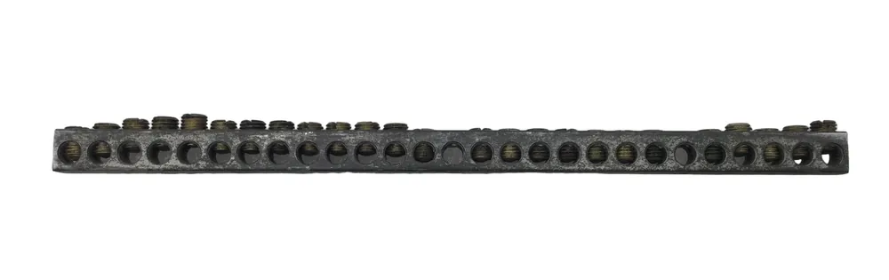 27 Position 4-14 AWG Grounding Bar 9 3/8" x 1/2" Original