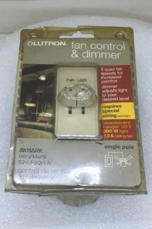 Hassle-Free Returns Lutron/Skylark S2-LFSQH-IV Fan Control & Dimmer