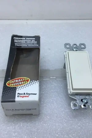 Pass & Seymour TM870-LACC10 Single Pole Decorator Switch 15 Amp 120/277VAC Light Almond Hassle-Free Returns
