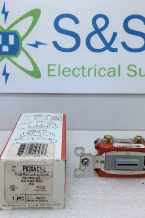 Pass & Seymour PS20AC1-L Single Pole Locking Switch 20A 120/277VAC Fast Shipping