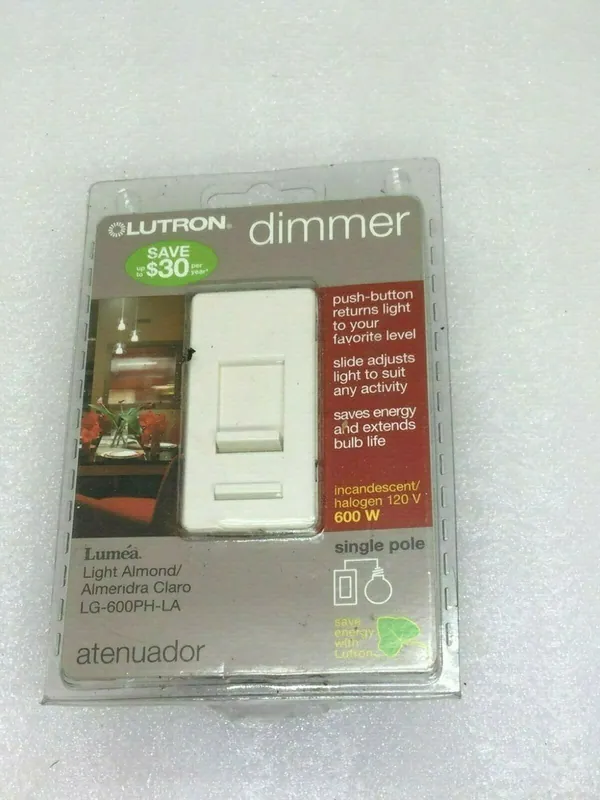 Trusted Brand Lutron Dimmer 600w Light Almond Single Pole Lg-600ph-La Preset Dimmer