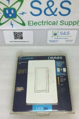 Lutron Dimmer 600w Light White 3-Way Dvw-603ph-Wh Dimmer Diva Duo Markdown