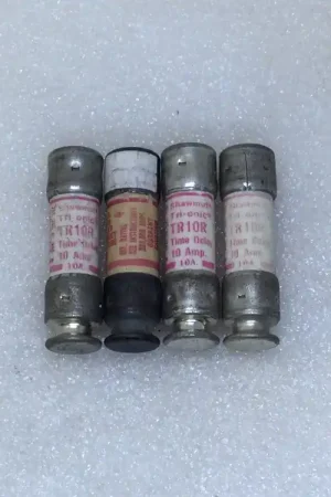 Gould TR10R 10 Amp 250V Time Delay Class RK5 Fuse - Aluminum Cap - Lot of 4 Next Day Delivery