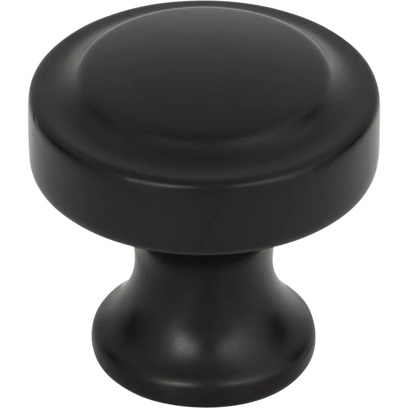 Atlas Homewares Bradbury Knob 1-1/4" Dia Matte Black A300-BL Grab Now