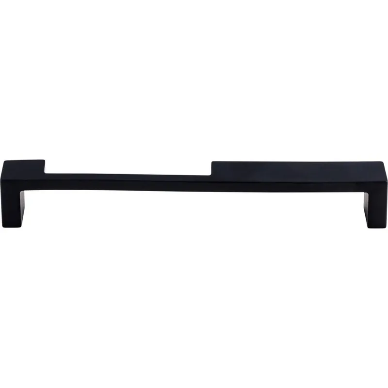 Top Knobs Sanctuary II Modern Metro Notch Pull B 7" Center to Center Flat Black TK260BLK Free Returns