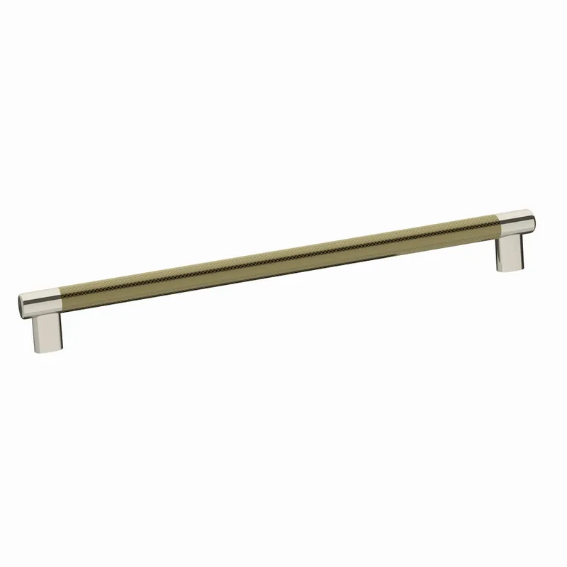Free Delivery Amerock Esquire Pull 320mm Center to Center Polished Nickel/Golden Champagne BP36561PNBBZ