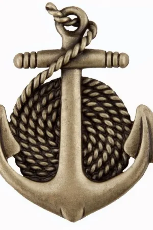 Acorn Manufacturing Anchor and Rope Knob 1-3/4" x 1-1/2" Antique Brass DP2AP Grab Now
