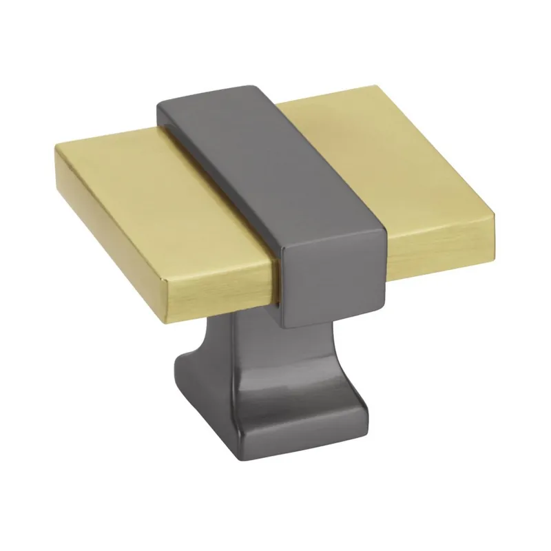 Holiday Sale Amerock Overton Knob 1-3/8" Long Brushed Gold/Black Chrome BP36680BGLBCR