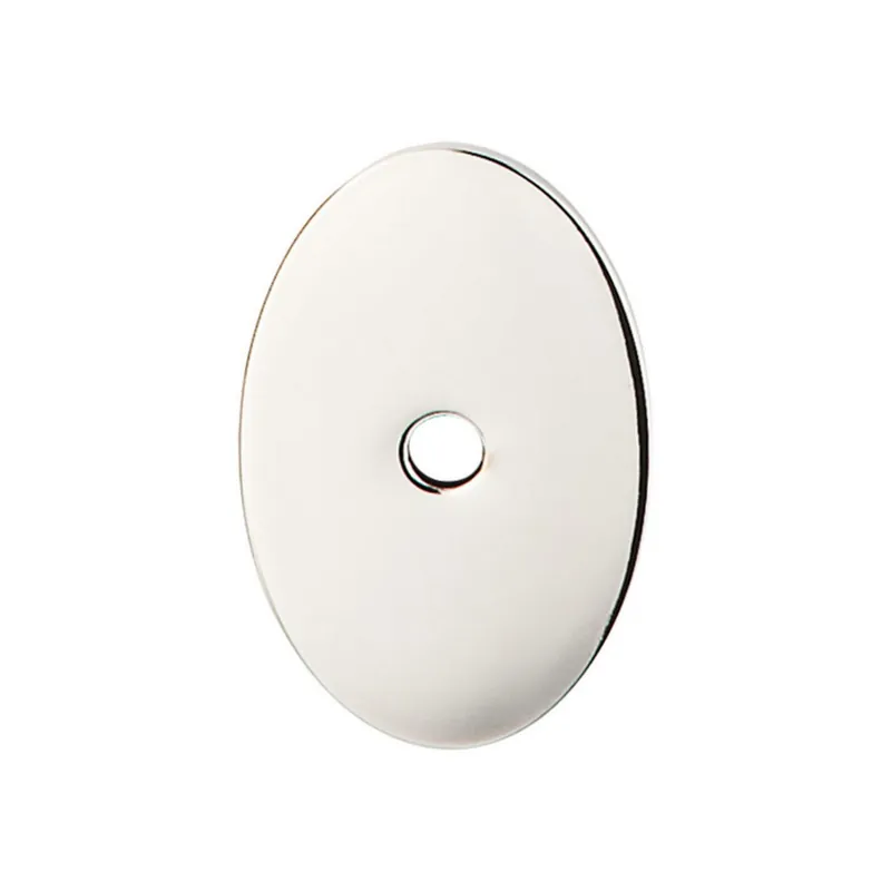 Top Knobs Sanctuary Oval Backplate 1-1/2" Dia Polished Nickel TK60PN Handmade