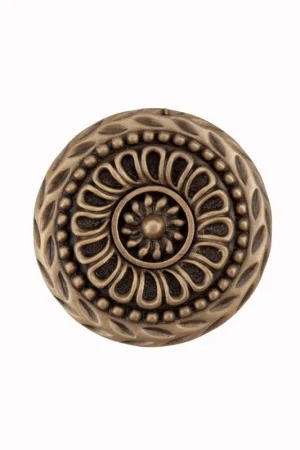 Acorn Manufacturing Lace Circle Knob 1-1/4" Diameter Museum Gold DQFGP Luxury