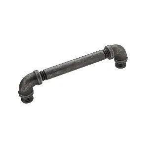 Best Choice Hickory Hardware Pipeline Pull 128mm Center to Center Black Nickel Vibed HH076012-BNV