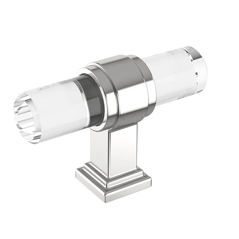 Amerock Glacio Knob 2-1/8" Long Clear/Polished Chrome BP36977C26 Modern
