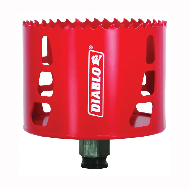 Direct From Factory Diablo DHS3500 Hole Saw, 3-1/2 in Dia, 2-3/8 in D Cutting, 3/8 in Arbor, Bi-Metal Cutting Edge