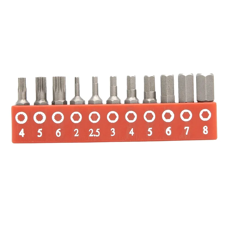 11PC Metric Hex & Triple Square Screwdriver Bit Se - Genius Tools Bargain