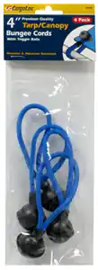 Hassle-Free Returns Ball Bungee 4 Pc. 4" Blue Tarp - Cargoloc