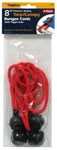 Express Delivery Ball Bungee 4 Pc. 8" Red Tarp - Cargoloc