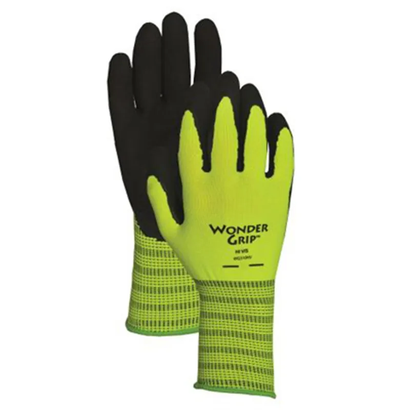 Hi Vis Grn Polyester Dbl Nr L - LFS Glove Save Now