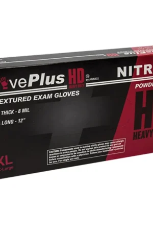 XL GlovePlus HD PF, Textured, Extra Long Nitrile - Ammex Money Back Guarantee