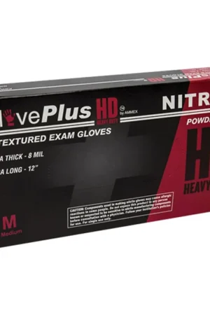 M GlovePlus HD PF, Textured, Extra Long Nitrile - Ammex Affordable