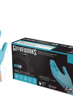 Ammex | INPF48100 | Gloveworks Nitrile Powder Free Gloves XL Next Day Delivery