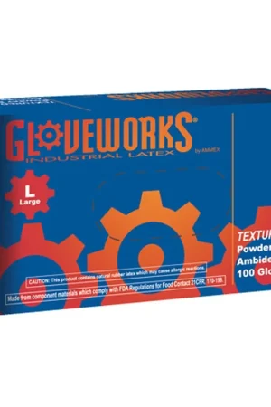 Factory Price Ammex | TLF46100 | L Gloveworks Powder Free Textured Latex Gloves