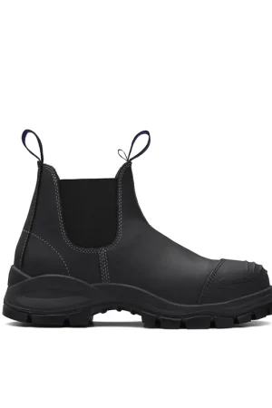 Blundstone | 990-095 | Steel Toe Slip-On Elastic Side Boots w/ Kick Guard, Black Wholesale