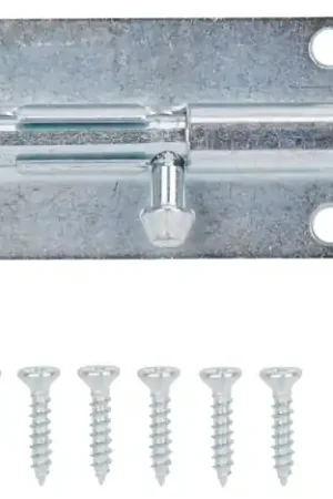 Flash Sale ProSource 20487ZCB-PS Barrel Bolt, 0.31 Dia in Bolt Head, 5 in L Bolt, Steel, Zinc Plated