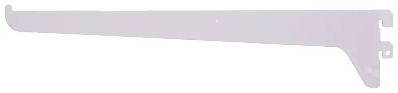 Bargain ProSource 25228PHL-PS Single and Utility Shelf Bracket, 90 lb/Pair, 12 in L, 2-1/2 in H, Steel, White