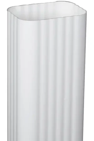 Amerimax M0793 Traditional Downspout, 3 in W, 4 in L, Vinyl, White Affordable