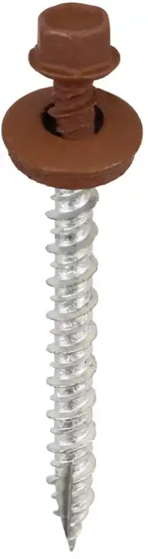 Acorn International SW-MW2BN250 Screw, #9 Thread, High-Low, Twin Lead Thread, Hex Drive, Self-Tapping, Brown, 250/BAG Hassle-Free Returns
