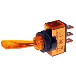 20 Amp 12V Amber Toggle Switch - The Best Connection Brand New