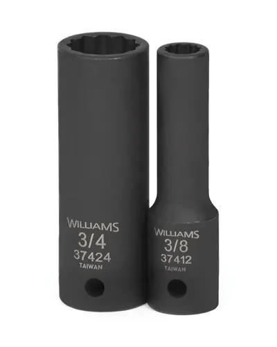 Genuine 1/2 Drive 3/4 Deep Impact Socket 12 Point - J.H. Williams
