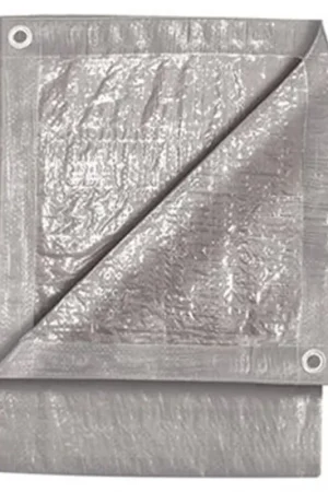 10' x 12' Silver Tarp - Michigan Ind Tools Clearance