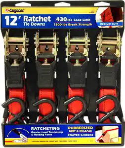 Ratchet Tie Down Set 1" x 12' - Cargoloc Buy Today
