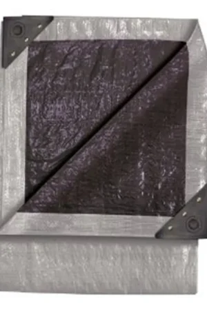 Fast Shipping 10'x10' Dbl Duty Tarp Slv/Blk - Michigan Ind Tools